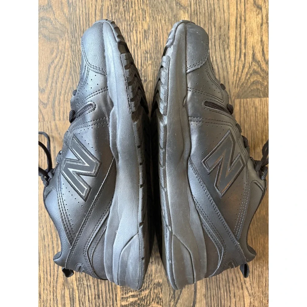 New Balance 608 V5 Mens Size 9.5 D Training Shoes Black Leather MX608AB5